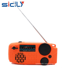 Portable Emergency Solar/Dynamo/DC & AM/FM/NOAA Radio & LED Flashlight & 2000mAh Charger Power Bank